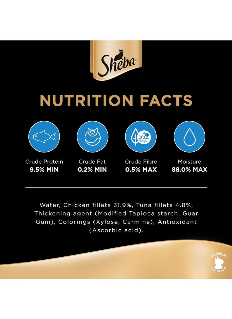 Sheba Filets Chicken With Sustainable Tuna Wet Cat Food 60G  - Image 4