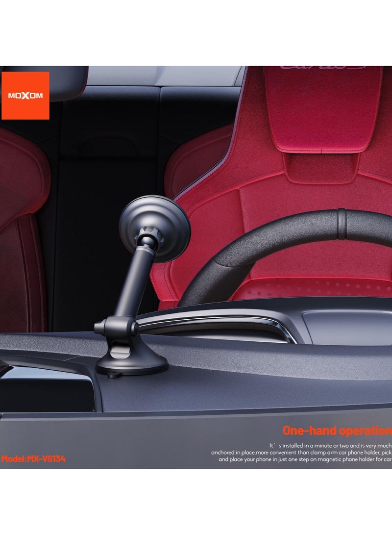 MOXOM MX-VS134 Magnetic Car Phone Holder Fits iPhone and all,  Fit For MagSafe, 360° Rotatable Mobile Stand ,  Perfect for All Cars, Secure and Adjustable Car Mount. - Image 4