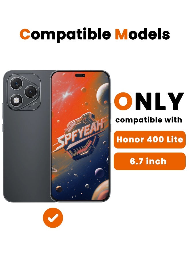 SPFYEAH [2+2 Pack] Honor 400 Lite Privacy Screen Protector with Camera Lens Protector, [28° Anti-Spy][9H Hardness][Touch Sensitive][Anti Scratch][Bubble Free][Case Friendly] Protector Set for Honor 400 Lite 5G 6.7 inch (Boxed, 2+2 PCS) - Image 2