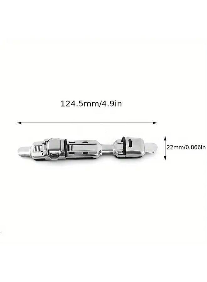 2pcs Stainless Steel Fishing Reel Base Durable Gray Deck Wheel Clamp With Rotating Gear Secure Rod Attachment For Smooth Casting - Image 2
