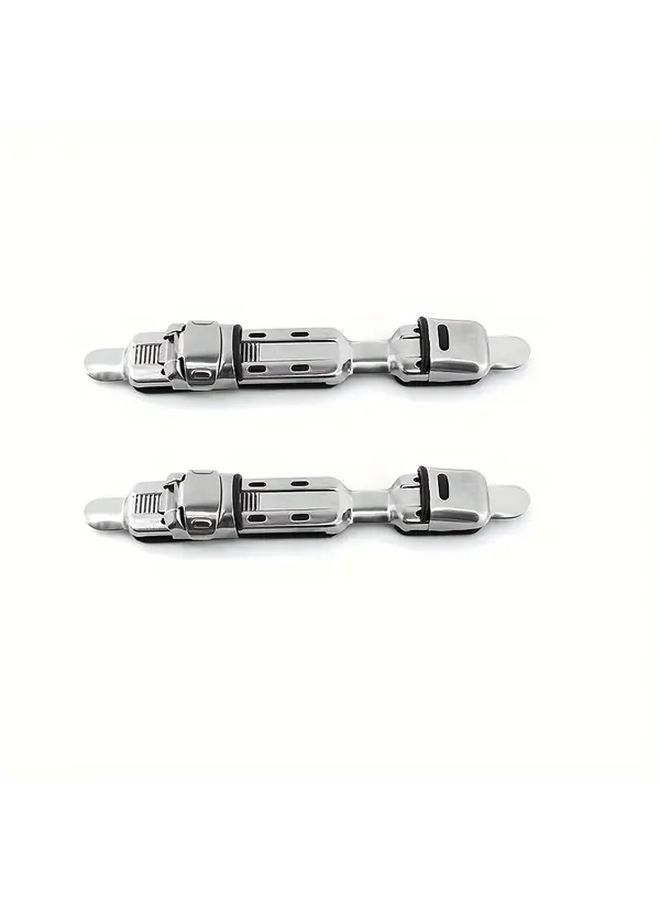 2pcs Stainless Steel Fishing Reel Base Durable Gray Deck Wheel Clamp With Rotating Gear Secure Rod Attachment For Smooth Casting - Image 3