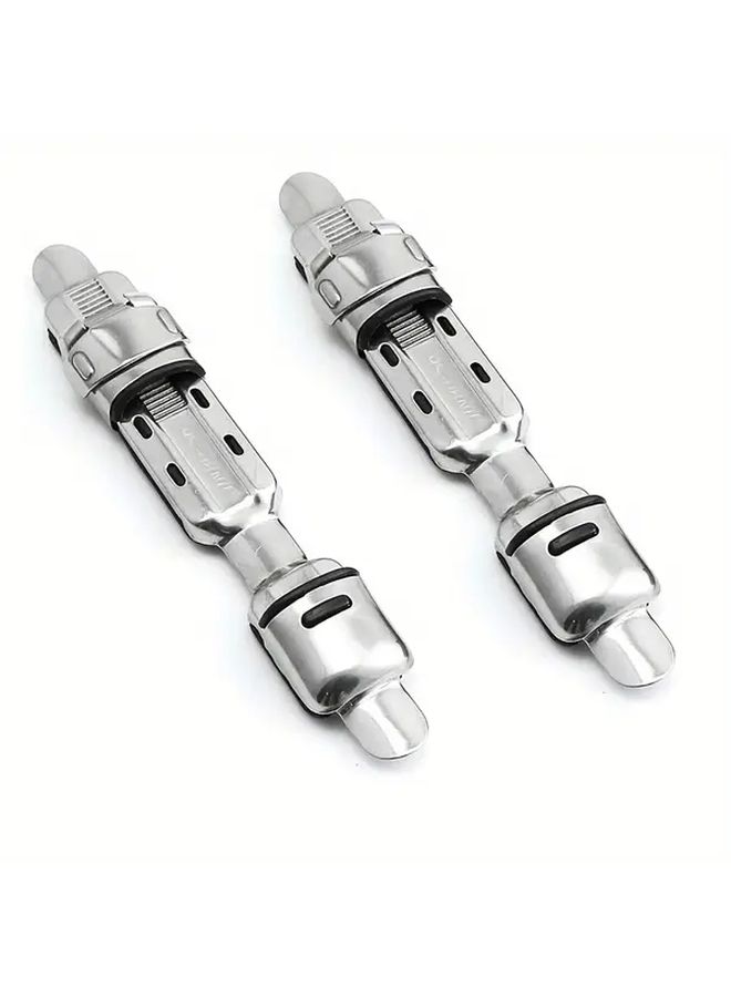 2pcs Stainless Steel Fishing Reel Base Durable Gray Deck Wheel Clamp With Rotating Gear Secure Rod Attachment For Smooth Casting - Image 1
