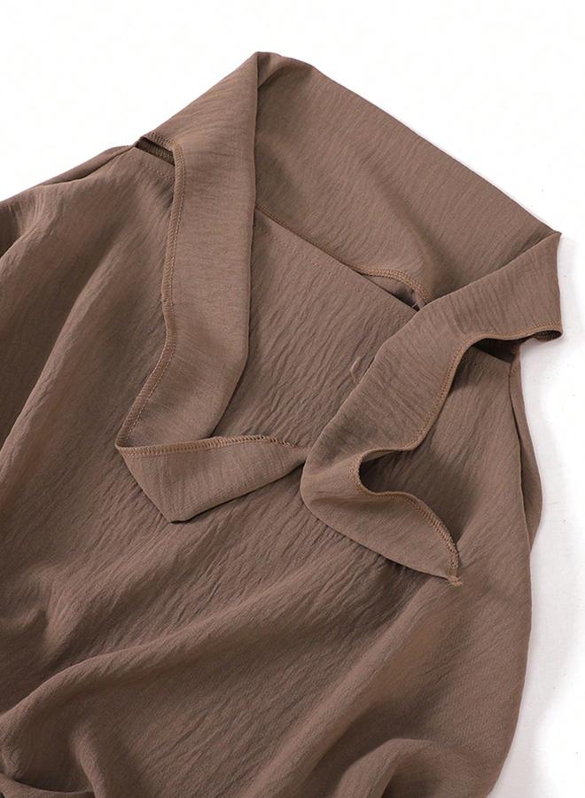 Take Two Tan Solid Hijab - Image 2