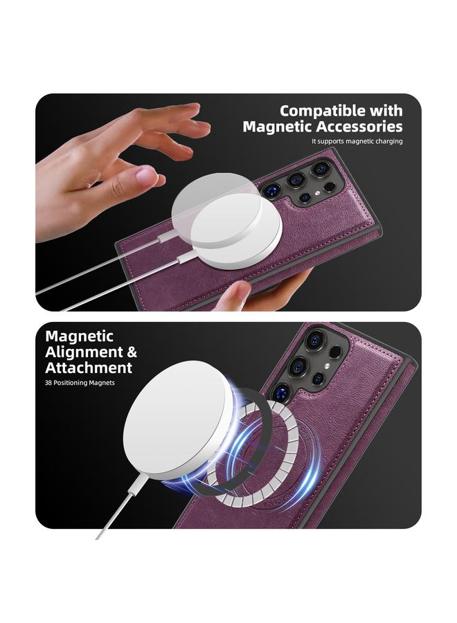 erorex Case For Samsung Galaxy S24 5G Shield Multi-functional MagSafe Card Bag Phone Case - Image 3