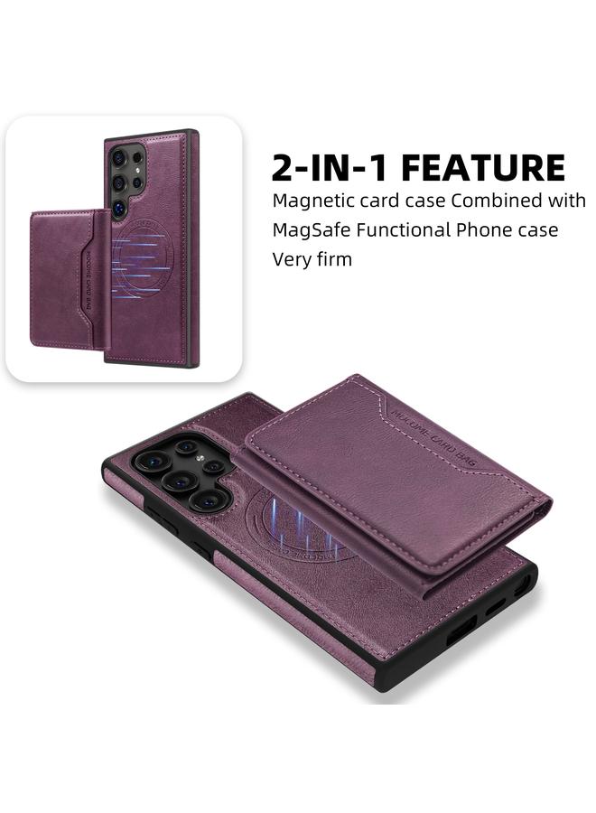 erorex Case For Samsung Galaxy S24 5G Shield Multi-functional MagSafe Card Bag Phone Case - Image 2