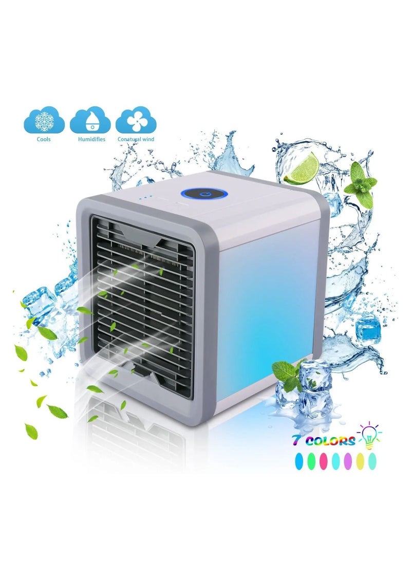ARCTIC AIR - USB Portable Mini Air Conditioner Personal Space Air Cooler 3 in 1 Portable Air Conditioner, Humidifier, Purifier with 7 colorful lights - Image 1