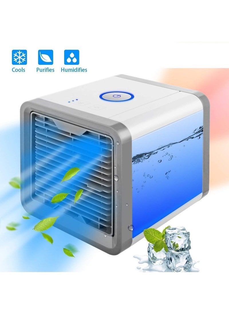 ARCTIC AIR - USB Portable Mini Air Conditioner Personal Space Air Cooler 3 in 1 Portable Air Conditioner, Humidifier, Purifier with 7 colorful lights - Image 1