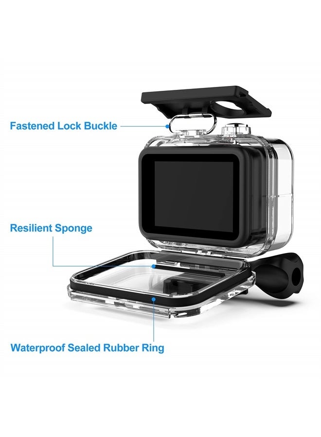 Kuptone Waterproof Case 60M/196FT Underwater Protective Dive Housing Shell with Bracket Mount Accessories for Go Pro 11/10/9 Action Camera  - Image 5