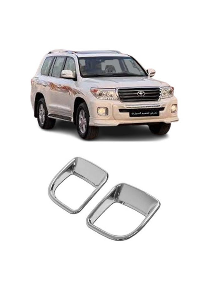 Toyota Land Cruiser Fog Light Chrome Cover 2012–2015 Exterior Styling Trim - Image 1