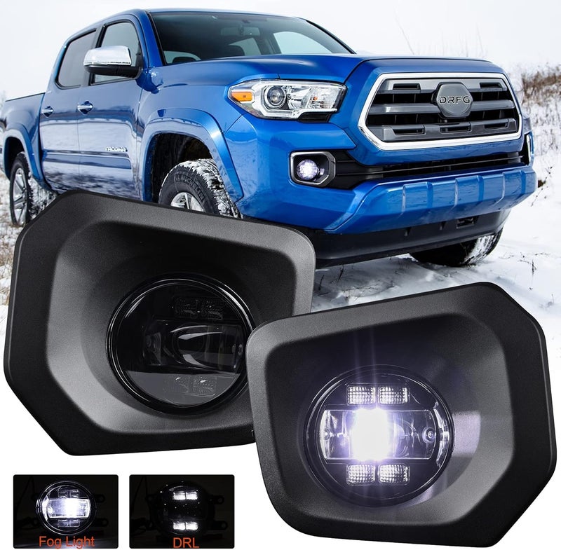 DRFG LED Fog Lights with Daytime Running Lights for Tacoma 2016-2021 - Image 1