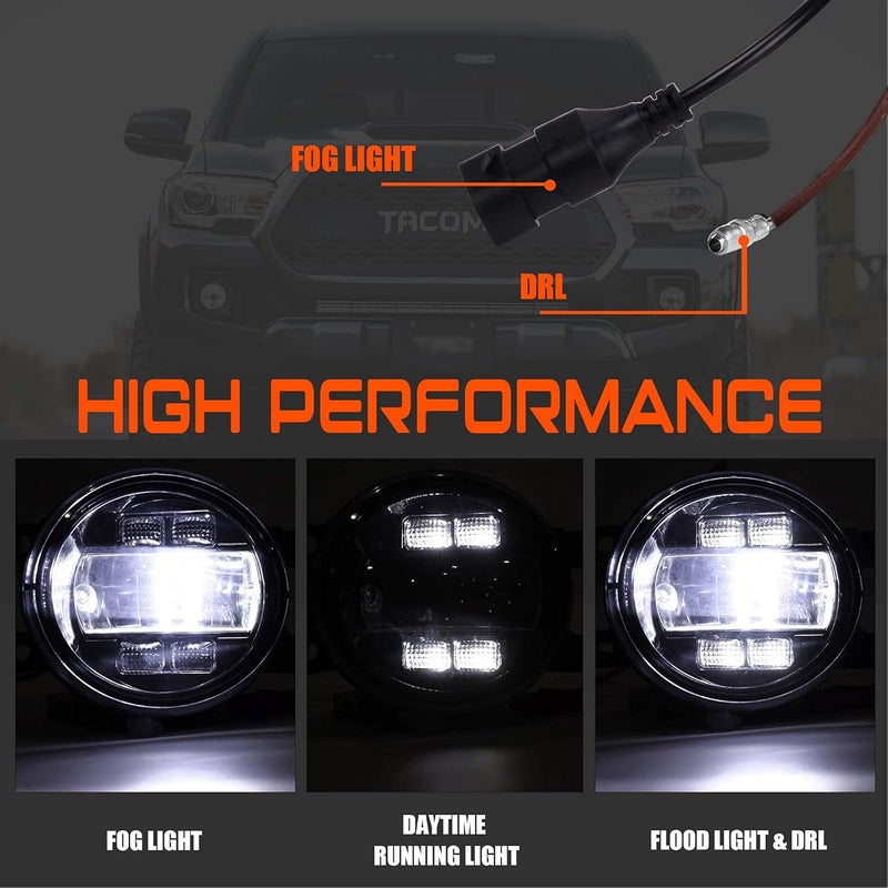 DRFG LED Fog Lights with Daytime Running Lights for Tacoma 2016-2021 - Image 3