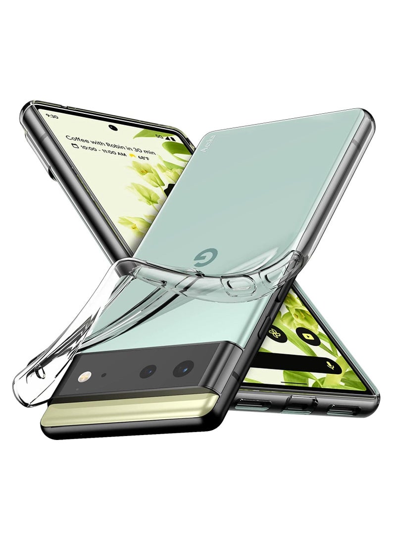 Protective Slim Transparent Shockproof TPU Case Cover for Google Pixel 6  - Image 1