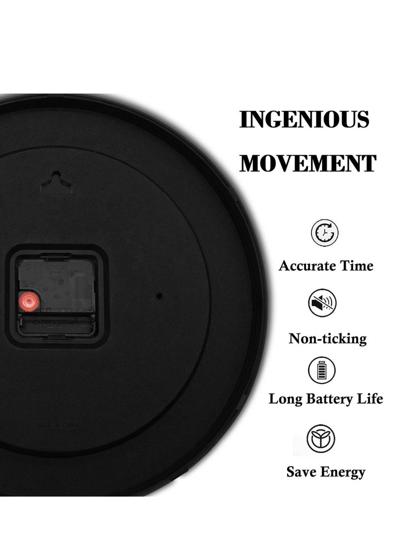 كابتن تيك 12 Inch Wall Clock, Mathematics Wall Clock, Non Ticking Math Clock, Silent Wall Clock Battery Operated, for Office Classroom School Home Kitchen Living Room Wall Decorations Teacher Gift (Green) - Image 3