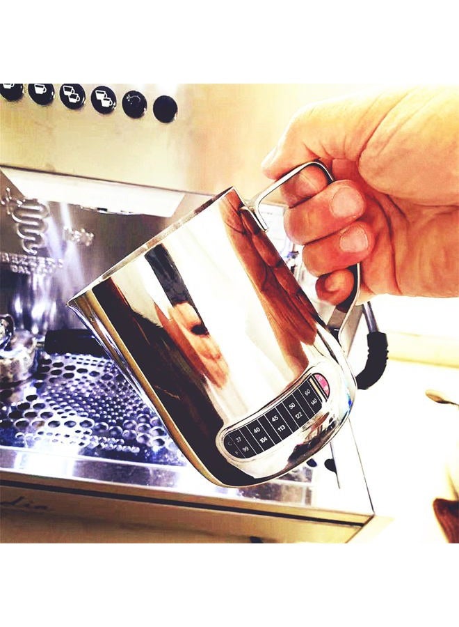 UZER Milk Frothing Pitcher for Coffee, Barista Steaming Jug (21 Ounces with Thermomete Integrated) - Image 4