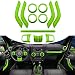 Opall Full Set Interior Decoration Trim Kit Steering Wheel Center Console Air Outlet Trim Door Handle Cover Inner for Jeep Wrangler JK JKU 20112018 2 Door 4Door Green 12PC - Image 2