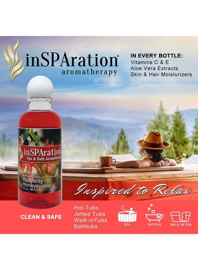 inSPAration Spa and Bath Aromatherapy 118X Spa Liquid, 9-Ounce, Heavenly Honeysuckle - Image 3