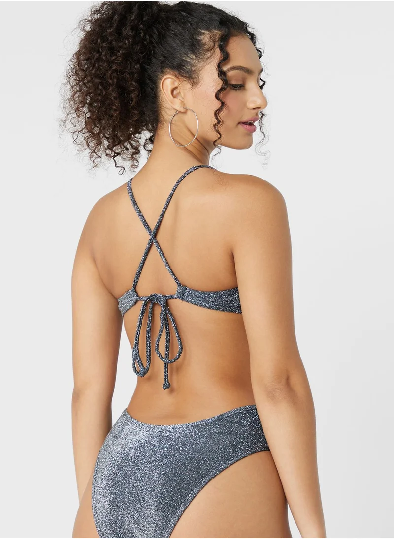 Cotton On Body Printed Knot Detail Swimsuit