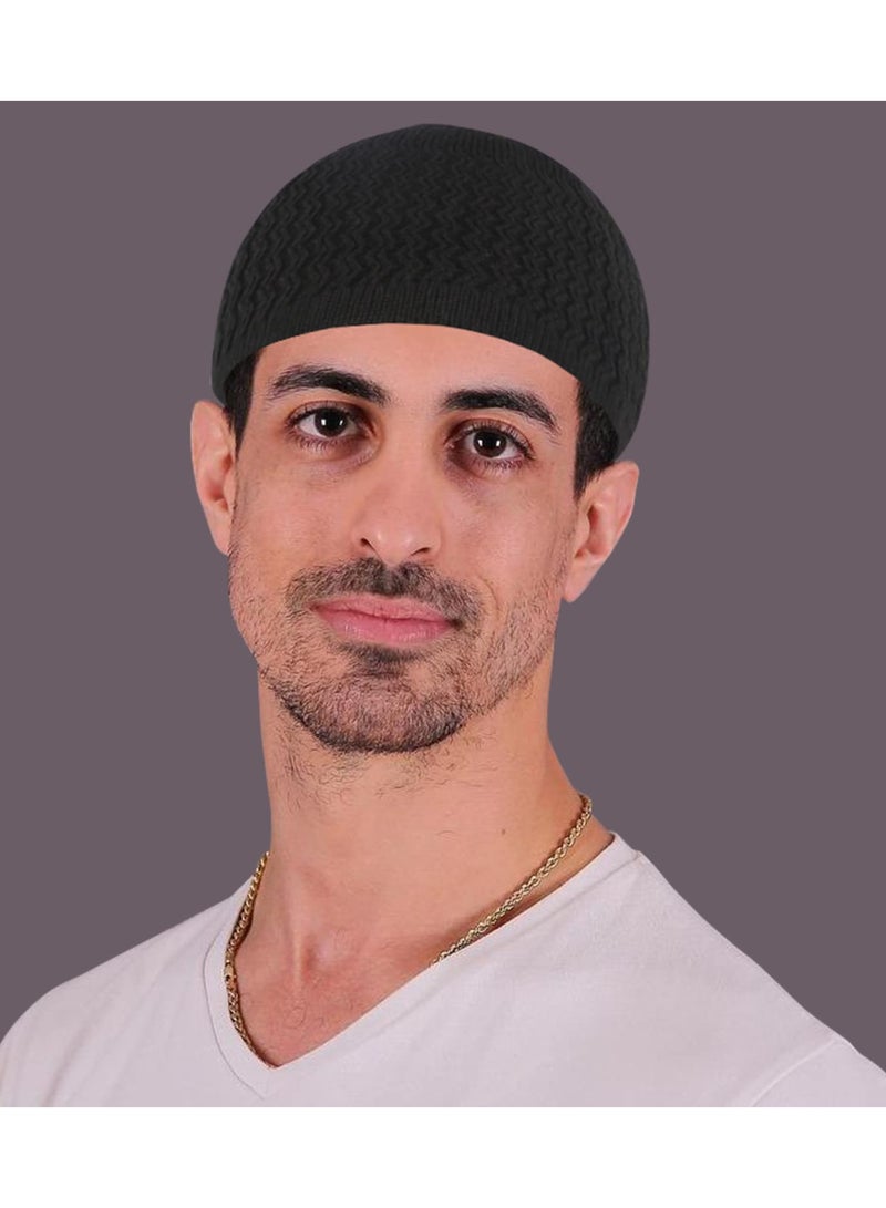 SYOSI 6 Pieces Brimless Hats for Men and Women Docker Hat Casual No Brim Hat Visor-Less Flip Hat Sailor Skullcap Buckle Knit Kufi Hat Under Helmet Beanie Hats - Image 3