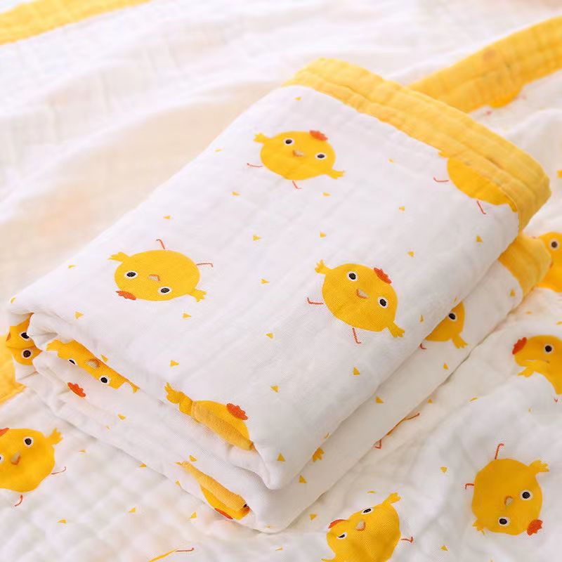 إسكدنيا Six-layer gauze cotton children's quilt cartoon printing baby bath towel thick absorbent factory wholesale summer quilt - Image 1