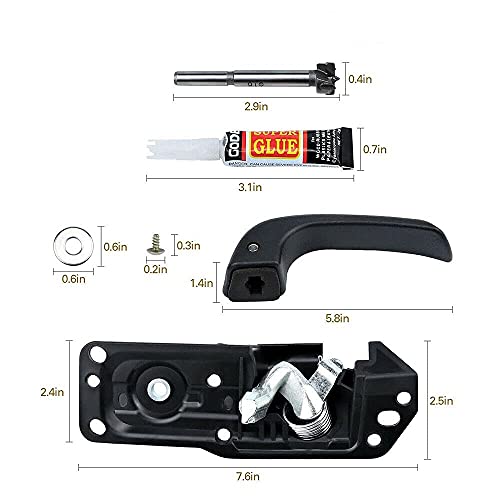 Lelecar 20833606 Driver Side Interior Door Handle for Chevy Silverado/GMC Sierra 1500 2500 3500 2007-2013 Tahoe/Yukon 2007-2014 Replaces 80374 - Image 3