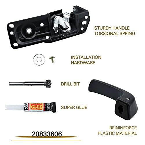 Lelecar 20833606 Driver Side Interior Door Handle for Chevy Silverado/GMC Sierra 1500 2500 3500 2007-2013 Tahoe/Yukon 2007-2014 Replaces 80374 - Image 4