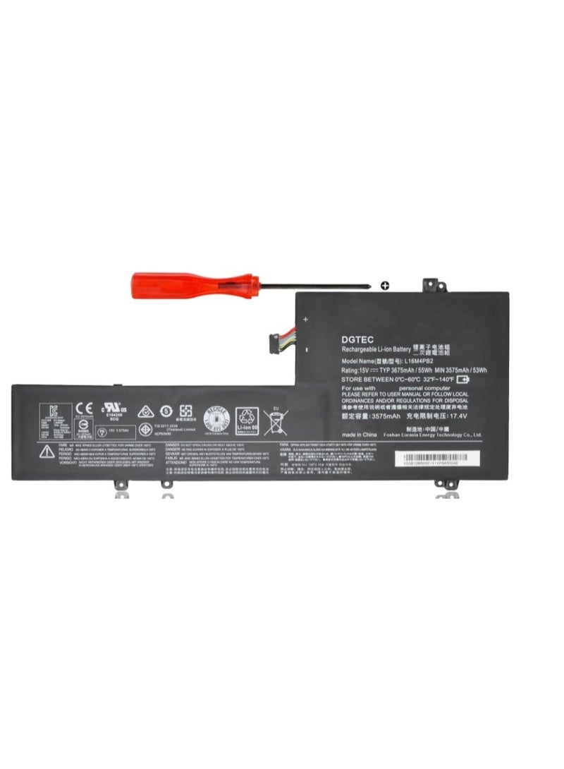 Terabyte 55Wh L16C4PB2 L16L4PB2 L16M4PB2 Laptop Battery Compatible for Lenovo Ideapad 720s-13IKB 720s-14IKB 720s-15IKB V720-14-IFI V720-14-ISE Series 5B10M55950 5B10M55951 5B10M55952 (15.2V 3646mAh) - Image 1