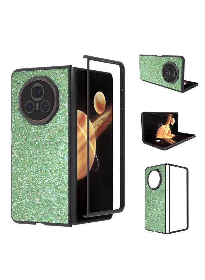 Zaboon For Honor Magic V3 Black Frame Colorful Glitter Phone Case(Dark Green) 