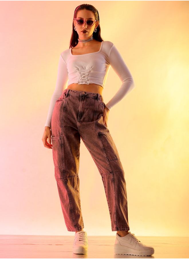 Freehand Women Anti Fit Solid High-Rise Jeans  - Image 1