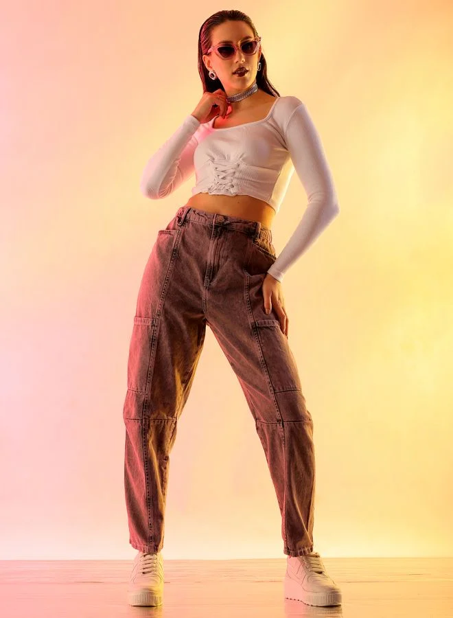 Freehand Women Anti Fit Solid High-Rise Jeans