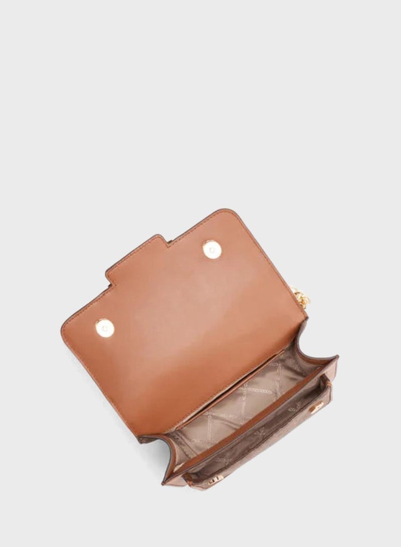 مايكل كورس حقيبة كتف كبيرة باللون الهذر مع شعار - Image 3