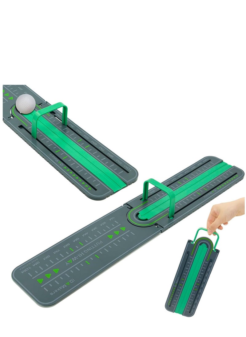 SYOSI Golf Precision Distance Putting Drill - Putting Gate Practice Tool, Golf Training Putters, Putting Mirror, Putting Mat, Trainer Aid for Putting Green, Alignment Rail Precision Distance Control  - Image 1