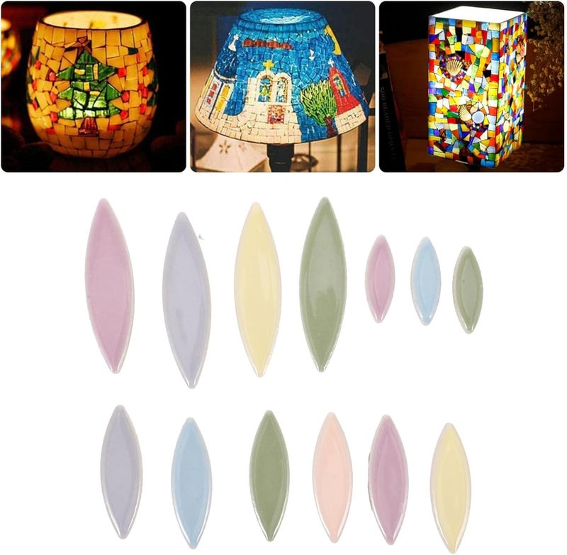 Lurrose 1bag DIY Petal Shaped Ceramic Tiles Irregular Craft Supplies for Creative Projects Smooth Surface Durable Material for Home Decor and Art Making - Image 5