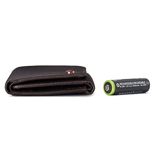 Alpine Swiss Men's Leon RFID Trifold Pocket Wallet – Genuine Leather Wallet for Men, Slim Design with ID Window & Multiple Card Slots, Classic RFID Safe Pocket Wallet in gift box Brown - Image 5