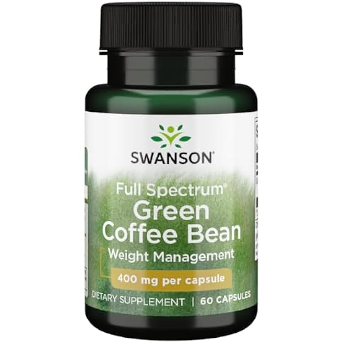 Swanson Full Spectrum Green Coffee Bean 400 Milligrams 60 Capsules - Image 1