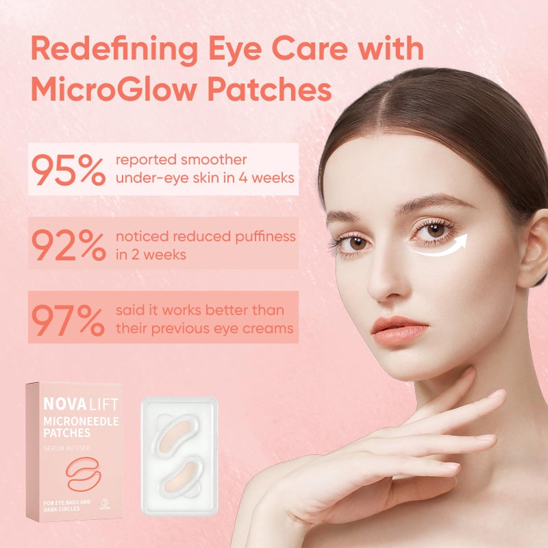 NOVALIFT Micro Eye Patches â€“ Under Eye Patchs Smile Line Patches for Puffy Eyes and Dark Circles (1BOX(3 Pairs)) - Image 5