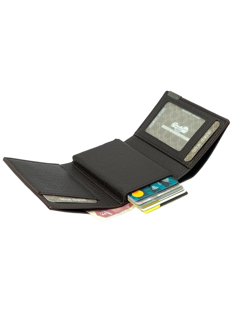 كلاسيك ميلانو محفظة كلاسيك ميلانو بحماية RFID للرجال والنساء - حامل بطاقات أوتوماتيكي بتصميم بوب أب - محفظة بطاقات آمنة ومدمجة للرجال - محفظة أنيقة للرجال والنساء  - Image 3