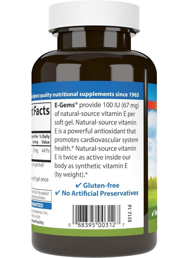 Carlson E-Gems Dietary Supplement 250 Soft Gels for Optimal Wellness - Image 3
