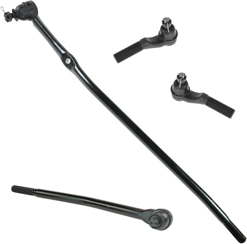 TRQ Steering Inner & Outer Tie Rod End Drag Link LH RH Set of 4 for Ford Van - Image 1