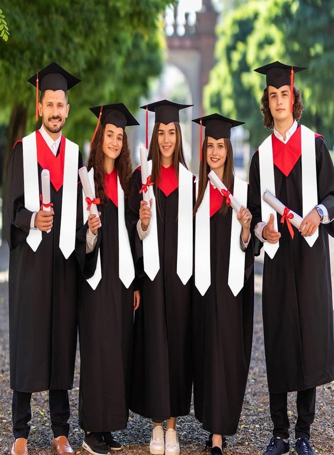 KQNBI White Graduation Stole 70" Plain Graduation Sash Unisex Adults Graduation Stole Class of 2025 Stole for Graduation Plain Graduation Stoles Stole Graduation Sashes and Stoles Graduations Scarf - Image 5