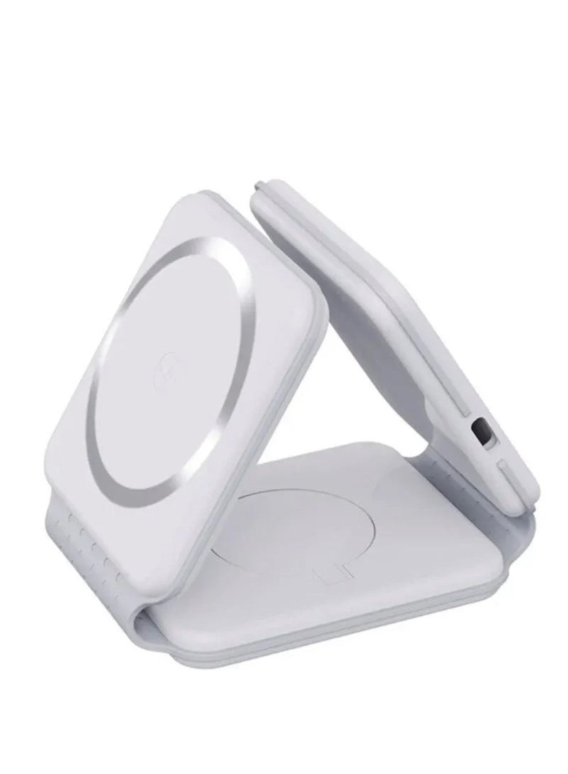 3 مومي شاحن لا سلكي صغير الحجم 3 في 1 - Image 1