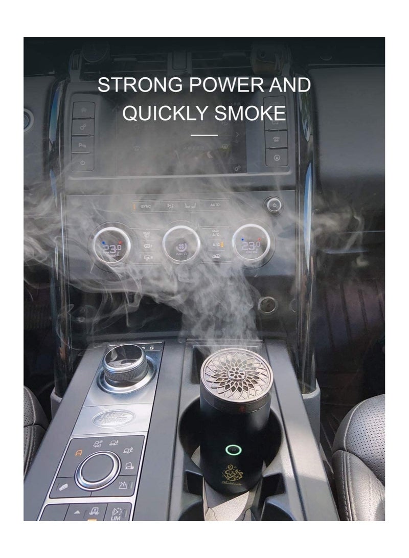 Car Bukhoor Usb Type-C Power Bakhoor Rechargeable | Black - Image 2