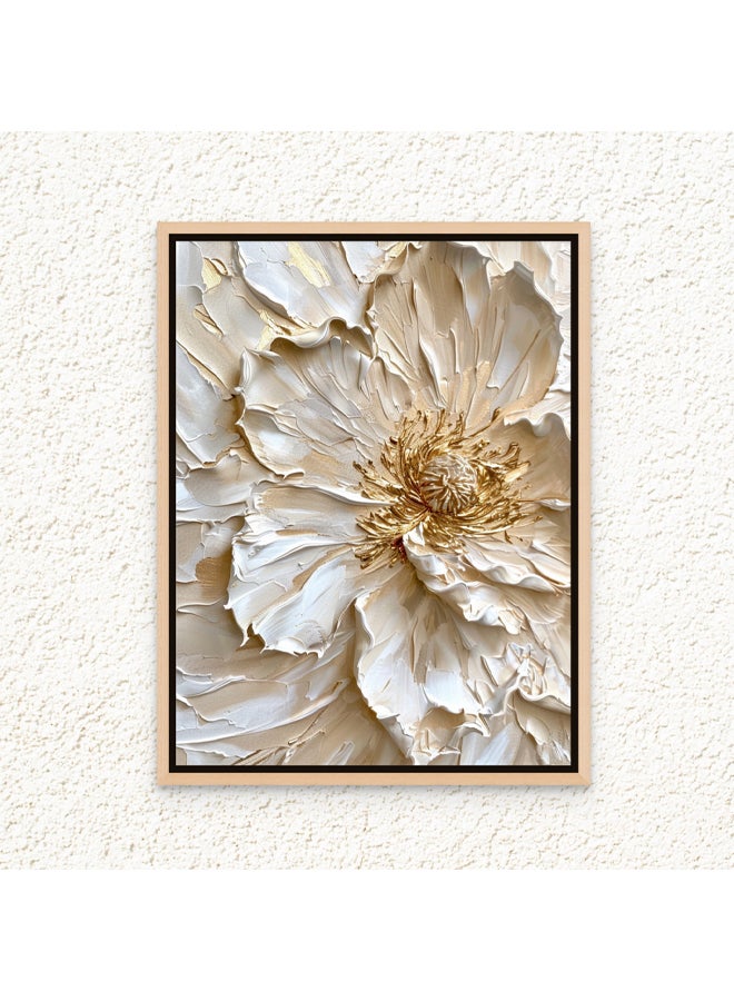 Art Decor Framed Canvas Wall Art of Modern Flower Artwork Abstract Botanical Floral Art Print Portrait Wall Décor for Living Room Bedroom Office Studio Home Décor and Gifting - Image 1