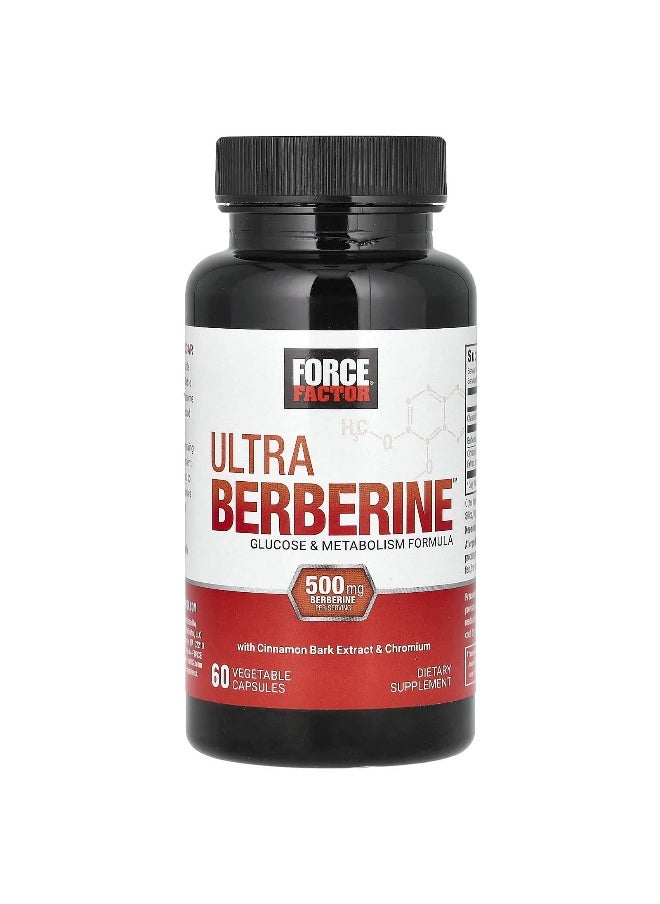 Force Factor Force Factor, Ultra Berberine, Glucose & Metabolism Formula, 500 mg, 60 Vegetable Capsules (250 mg Per Capsule)  - Image 3
