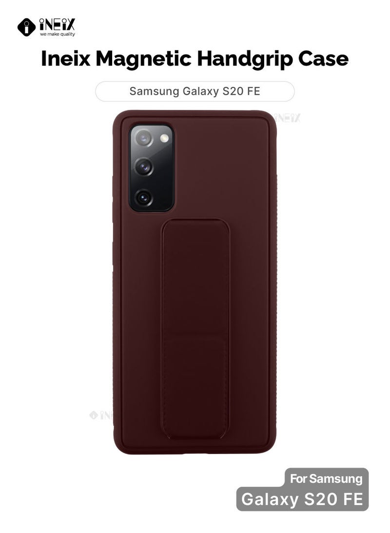INEIX حافظة حامل يد مغناطيسية 3 في 1 لهاتف Samsung Galaxy S20 FE 4G/5G بني - Image 1