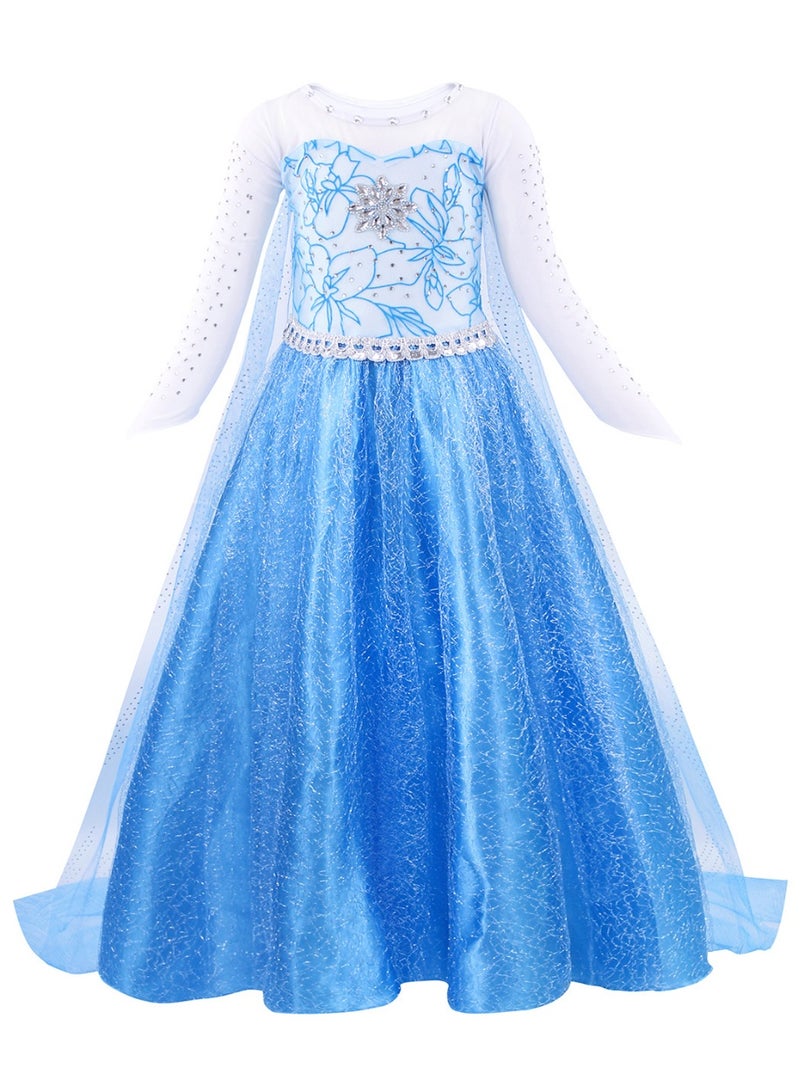 Elsa Multi Size Elsa Princess Cosplay Dress Elegant Stylish Costume For Girls Party Performance - Image 1