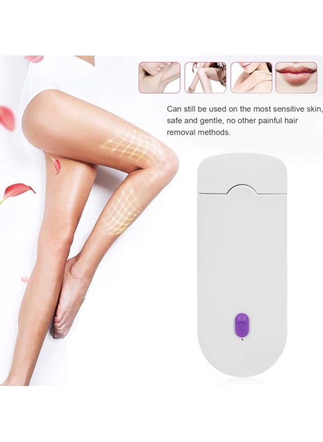 ELTRAZONE USB Rechargeable Painless Hair Removal Kit for Women – Dual-Use Epilator & Laser Touch Facial Hair Remover, Gentle on Skin, Compact & Cordless, Safe for Face, Arms, Bikini & Legs, Precise Trimming & Smooth Results, Portable Grooming Tool for Home or Travel - Image 5
