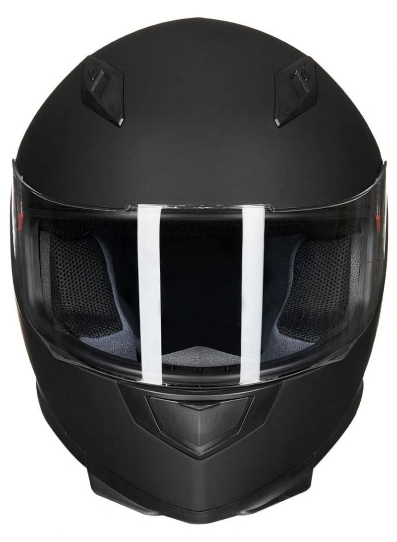 ILM ILM Full Face Motorcycle Street Bike Helmet with Removable Winter Neck Scarf + 2 Visors DOT Model-JK313 (M, Matte Black) - Image 2