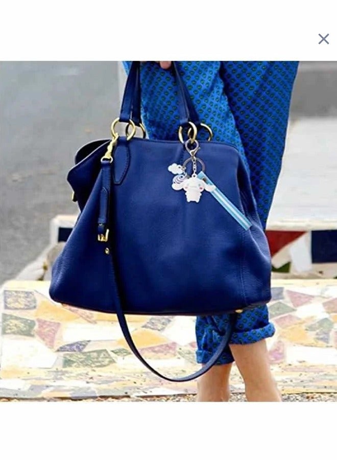 ميلودي سانريو سلسلة مفاتيح السيارة الإبداعية ، قلادة دمية الكرتون ، قلادة الحقيبة المدرسية للعشاق ، سلسلة الحقائب (أزرق) - Image 4