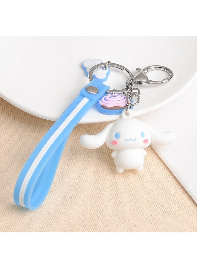 ميلودي سانريو سلسلة مفاتيح السيارة الإبداعية ، قلادة دمية الكرتون ، قلادة الحقيبة المدرسية للعشاق ، سلسلة الحقائب (أزرق) - Image 2