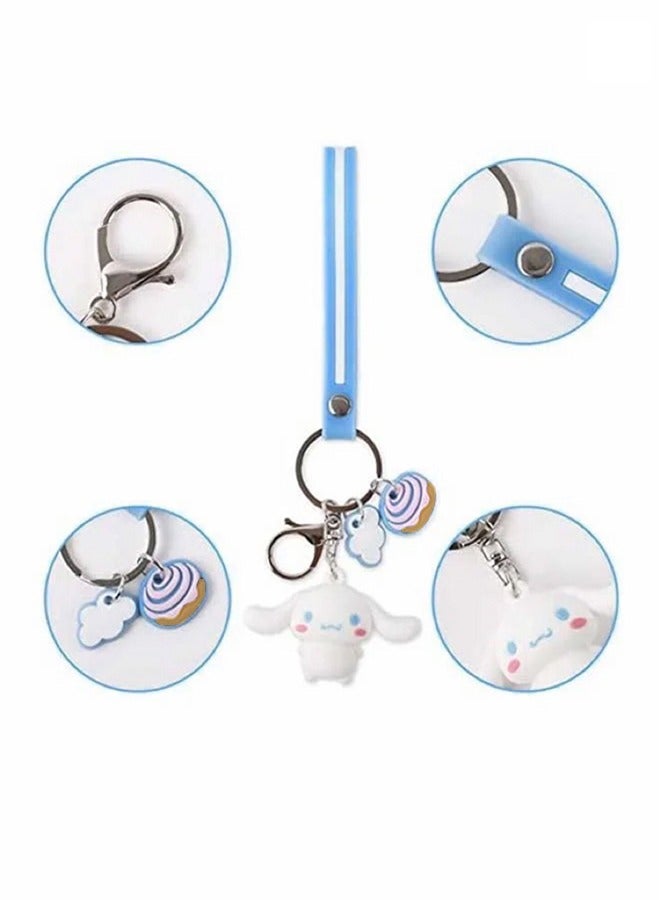 ميلودي سانريو سلسلة مفاتيح السيارة الإبداعية ، قلادة دمية الكرتون ، قلادة الحقيبة المدرسية للعشاق ، سلسلة الحقائب (أزرق) - Image 3